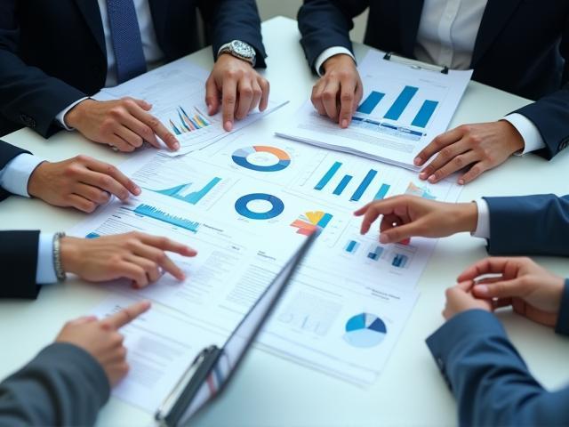 Risk yönetimi stratejileri üzerine toplantı yapan ekip